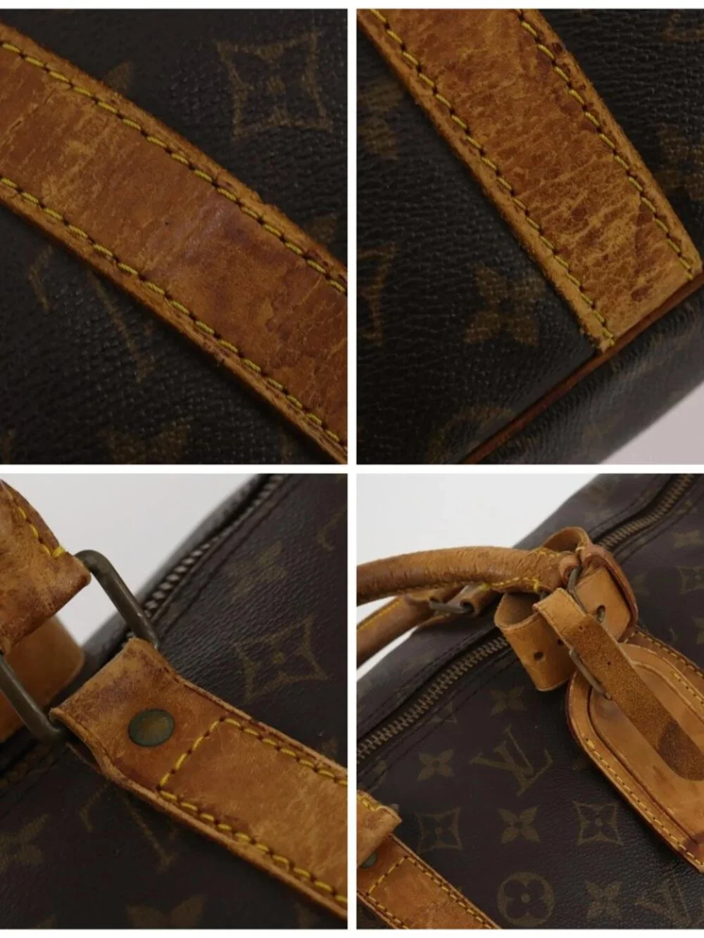 LOUIS VUITTON Monogram Keepall Bandouliere 55 Boston Bag M41414 LV Auth 185696